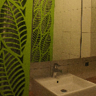 Łazienka z ażurem zielonym